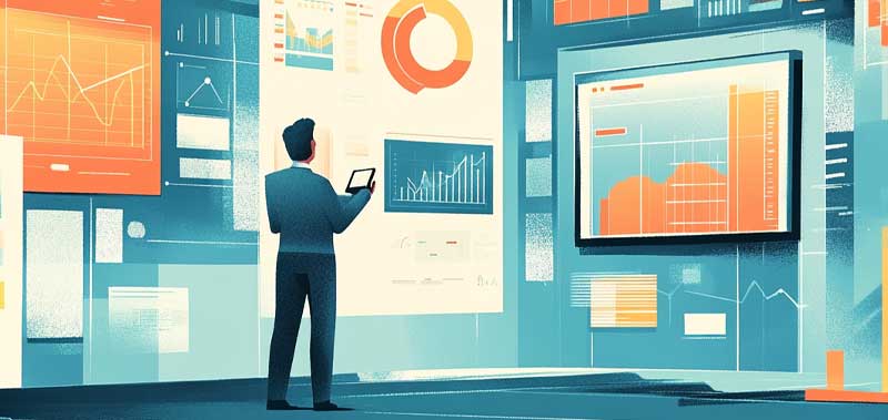 Illustration of key financial reporting challenges such as data accuracy, compliance, and time management, alongside solutions to overcome them.