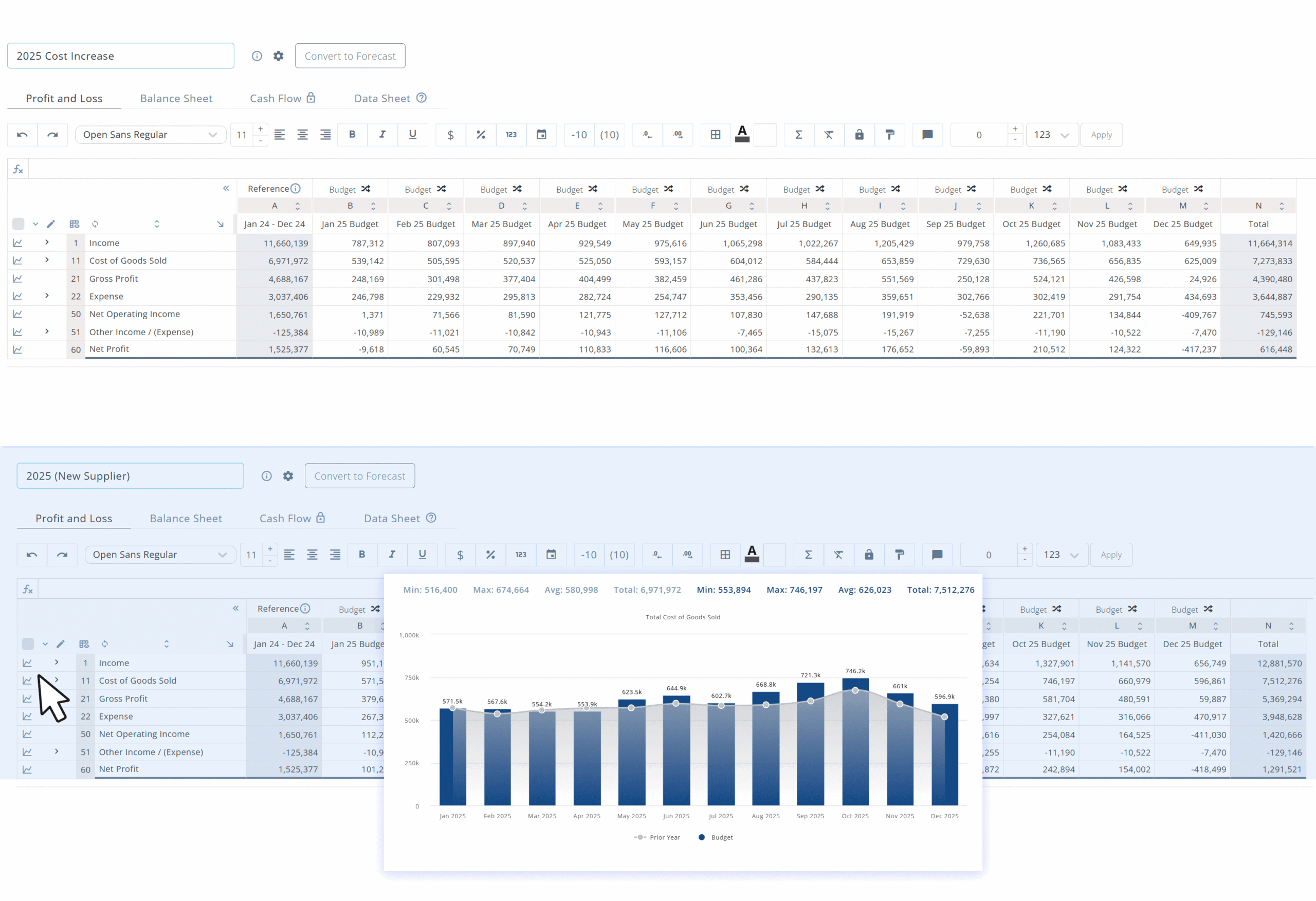 tariff scenario budgets new supplier tariff scenario budgets new supplier